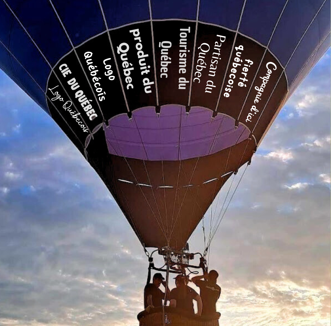 Espace Bannière sur la montgolfière